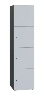 DOMINIT 44 úložná skříň 4-boxová, 1817x450x400 mm, korpus antracit, dvířka bílá